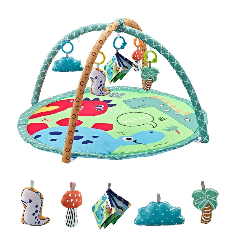 Marco de Fitness educativo para bebé, estera de juego de gimnasio de 0 a 36 meses, manta de juego para gatear, juguetes, estera de juego, estante, manta para gatear