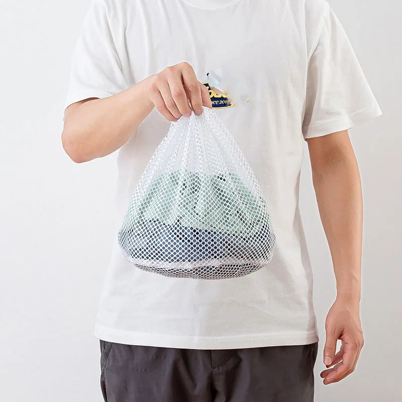 Bolsa de lavandería de gran tamaño, organizador de malla, red, sujetador sucio, calcetines, ropa interior, almacenamiento de zapatos, cubierta para lavadora de ropa