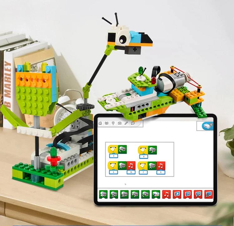 NUEVO Kit de Construcción Robótica WeDo 2.0 de 390 Piezas, Compatible con Scratch 3.0, para la Escuela, STEAM, Ladrillos Educativos, Juguetes DIY, Regalos
