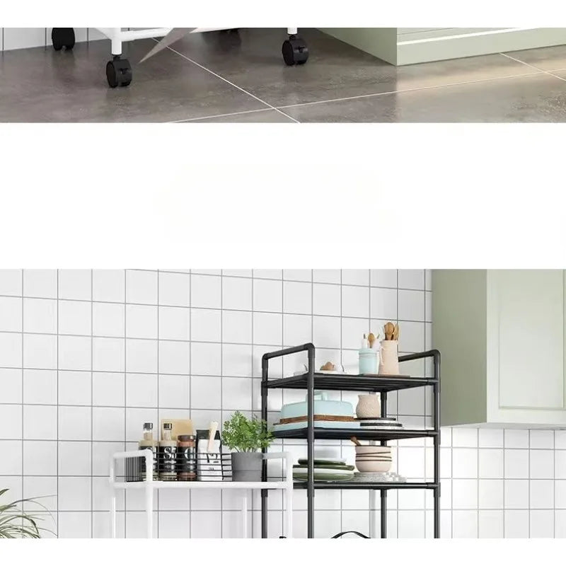 Carrito de almacenamiento para cocina con estantes - unidad de almacenamiento doméstica de varios niveles - organizador de estantes para baño