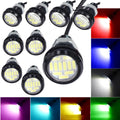 10 Uds 23mm Eagle Eye 4014 12SMD 12V bombilla antiniebla DRL para coche lámpara de señal de estacionamiento de respaldo de marcha atrás automática