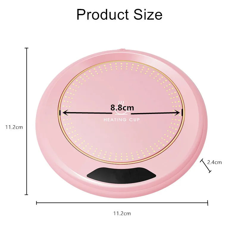 Posavasos de calefacción termostática USB, posavasos de calefacción para el hogar, ajuste de 3 velocidades, temperatura constante de 55 grados, 1 ud.