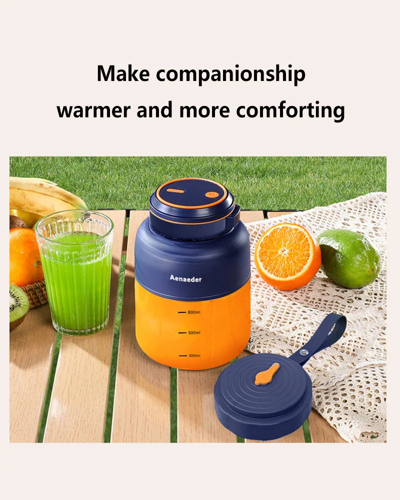 Exprimidor de Frutas Portátil Inalámbrico de 1300 ml, Recargable, Pequeño, para Alimentos Complementarios, Hielo Picado, Multifuncional, para el Hogar, 2026
