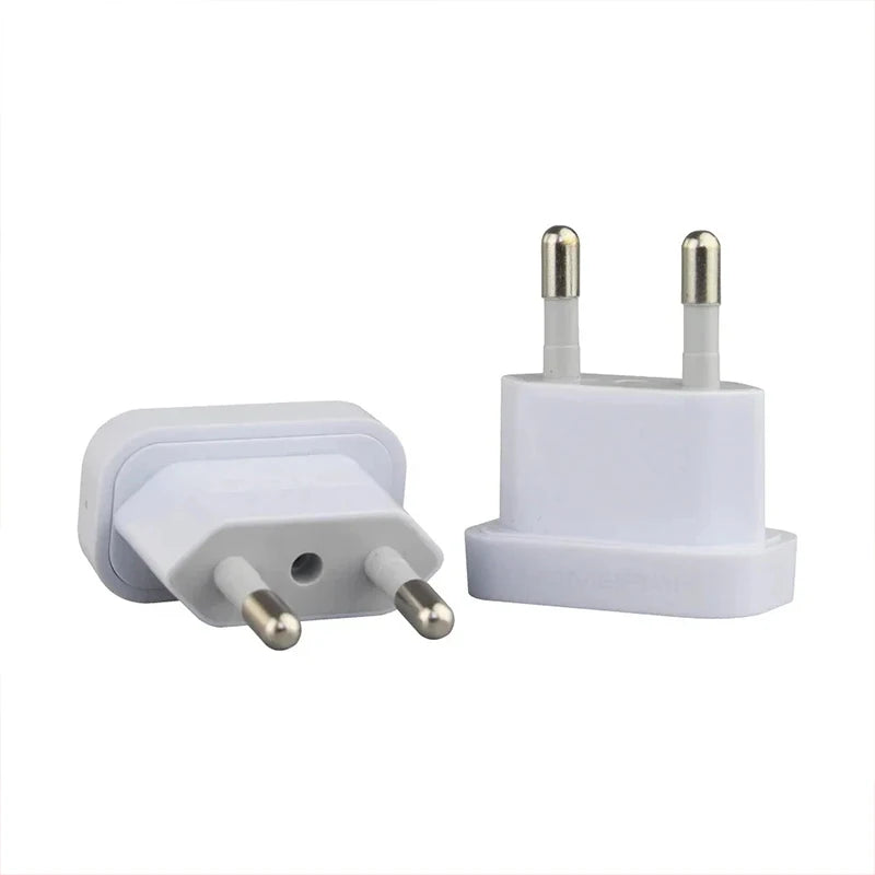 1 Uds. Adaptador de enchufe de alimentación de 4,8mm enchufe de EE. UU. A UE Euro Europa convertidor de enchufe adaptador de viaje salida de convertidor de corriente