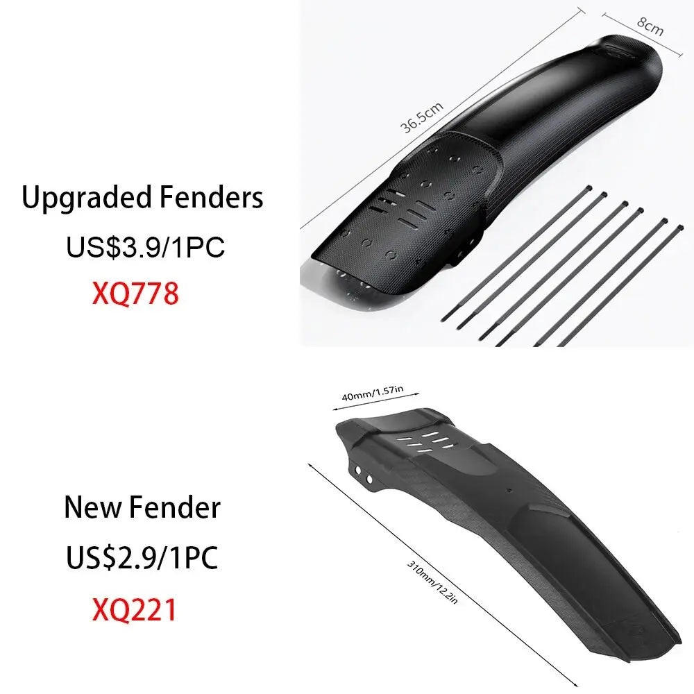1/2 Uds ENLEE bicicleta guardabarros de carcasa dura bicicleta delantera trasera neumático rueda guardabarros MTB bicicleta guardabarros accesorios de pieza de ciclismo