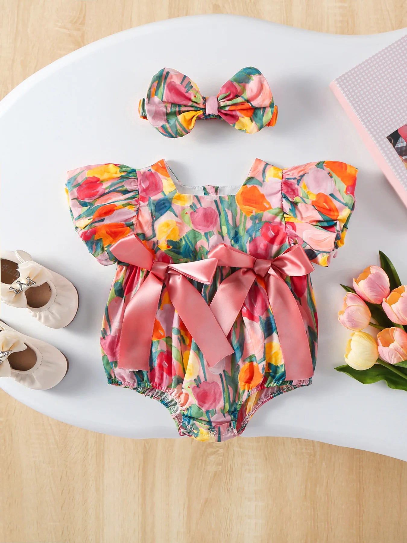 5294 Nueva ropa bonita para bebés 2025, novedad de verano, ropa de una pieza para niñas, ropa fina de algodón para escalar de princesa.