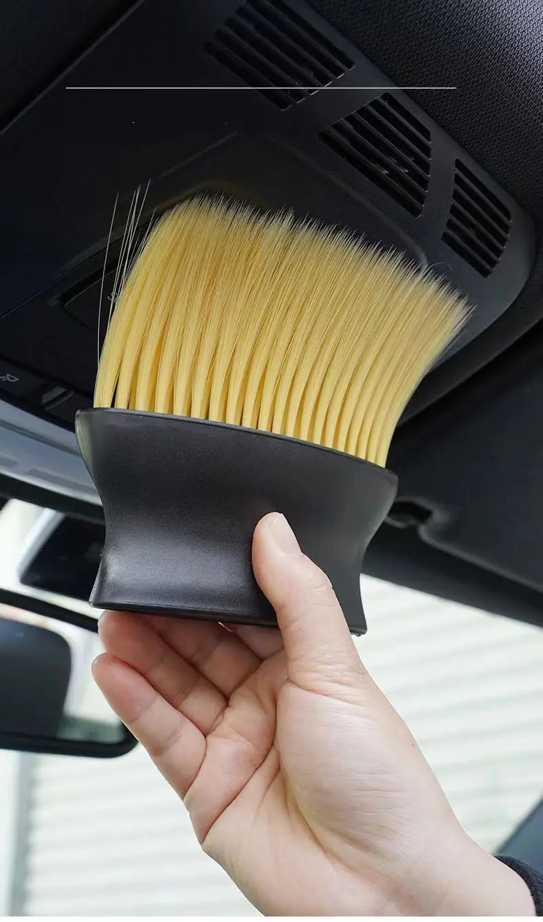 Cepillo suave para barrer el interior del coche, herramienta de lavado de coches, artefacto, espacio interior del coche, cepillo para polvo, cepillo de limpieza de salida de aire