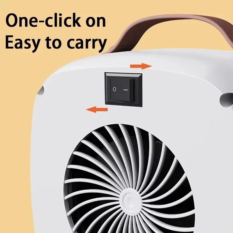 Calentador Portátil de 500W para Espacios Pequeños, Calentamiento Rápido, Ligero, Calentador de Aire Caliente de Escritorio, Ventilador Calefactor para Interiores, Oficina, Hogar y Exteriores 2026