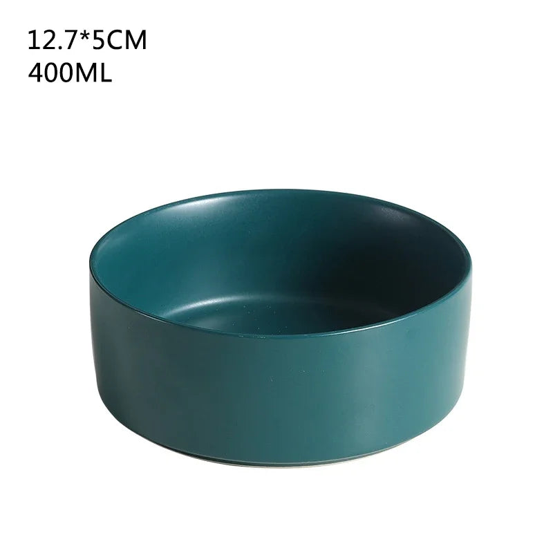 Cuenco doble de cerámica para gatos, cuenco para perros de 400ML, cuenco de agua para alimentación de mascotas, alimentador para cachorros y gatos, suministros de productos, cuencos de agua para alimentos