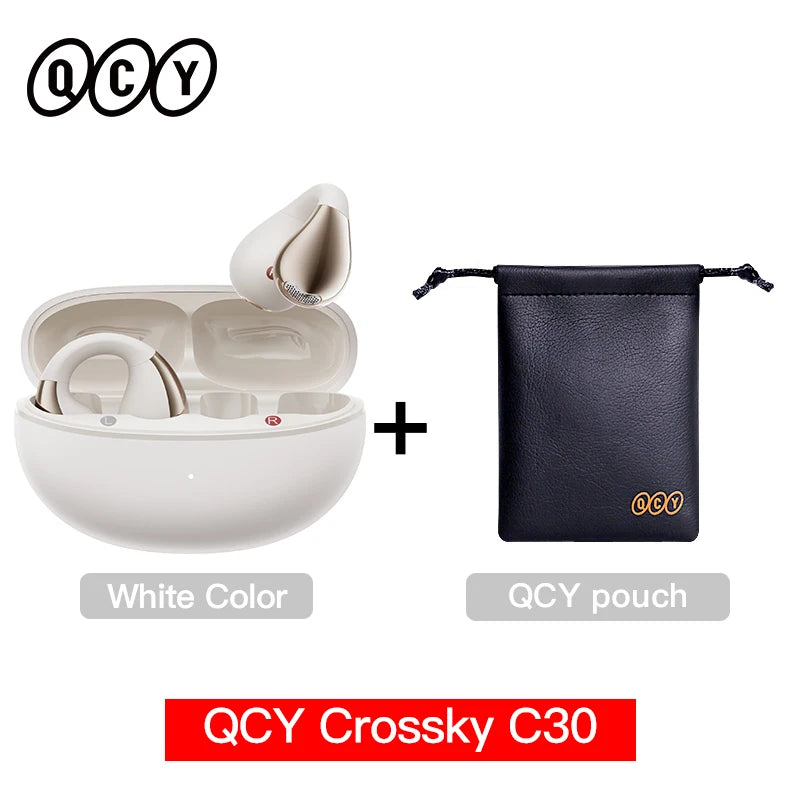 QCY Crossky C30 auriculares con Clip para la oreja Bluetooth 5,4 inalámbricos de oído abierto deportes TWS auriculares de doble conexión