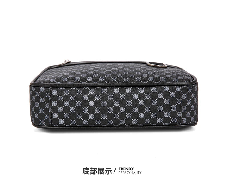 Bolso de hombro con estampado de moda para hombre, bandolera de mensajero de piel sintética, bolso de estilo Vintage para hombre, bolso de hombro, regalo para hombre