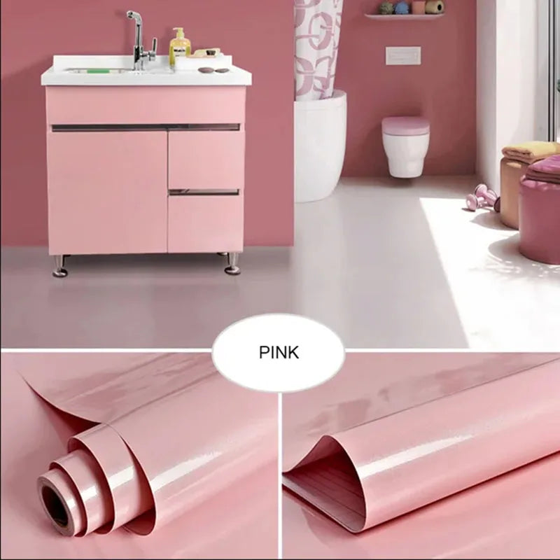 Papel Tapiz Autoadhesivo de PVC Blanco para Decoración de Muebles Antiguos, Adhesivo para Gabinetes de Cocina, Resistente a la Humedad y al Agua
