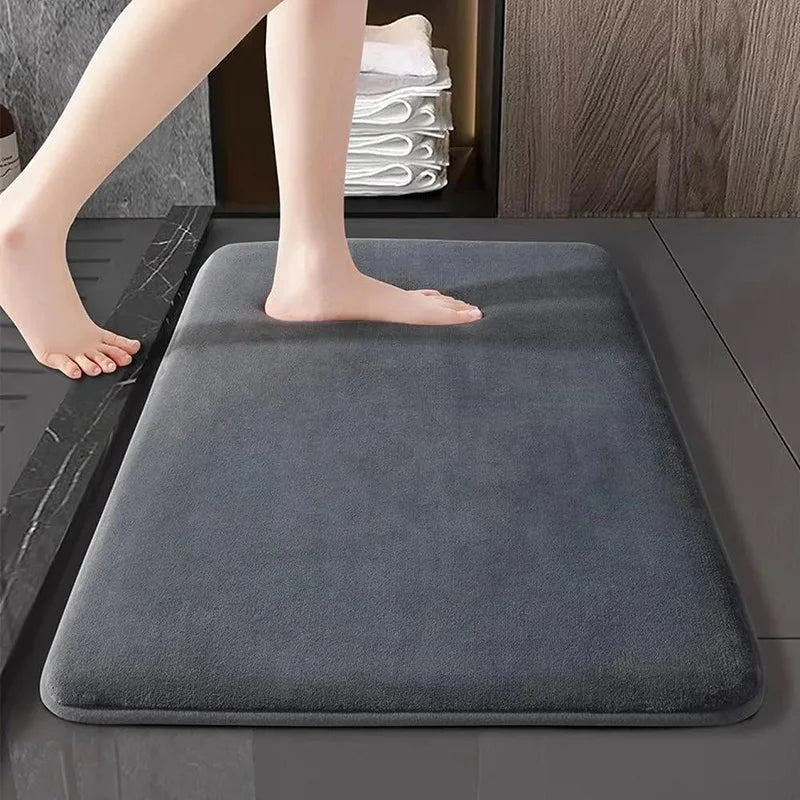 Alfombra de Piso Súper Absorbente, Alfombra de Baño Súper Absorbente, Alfombra de Baño Antideslizante de Terciopelo Coral, Alfombra de Puerta, Alfombra Antideslizante para Baño