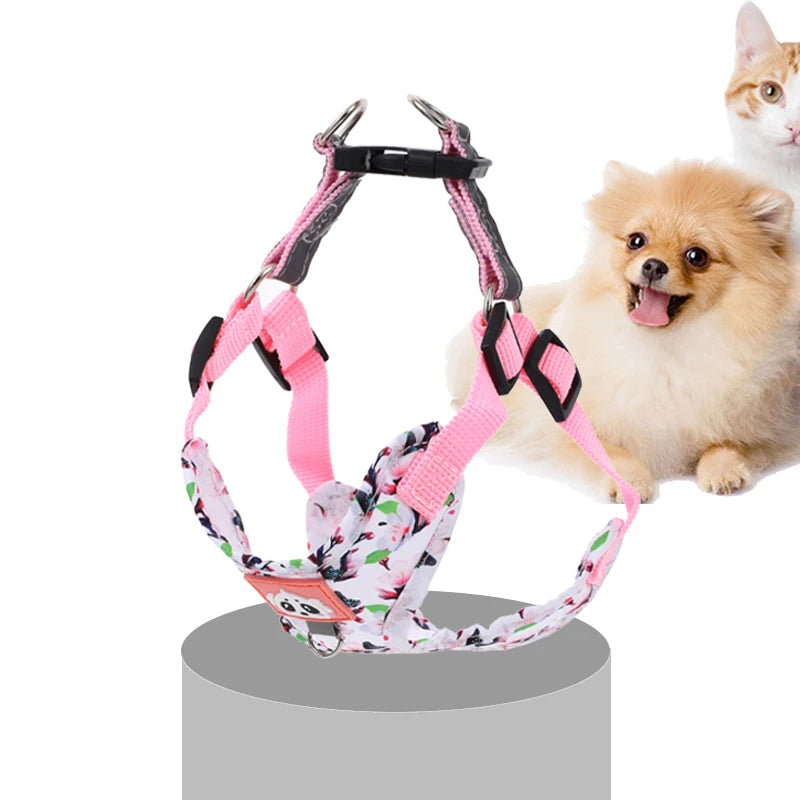 Conjunto de correa de arnés ajustable para perro, chaleco de Bulldog Francés, correa reflectante para cachorro y gato