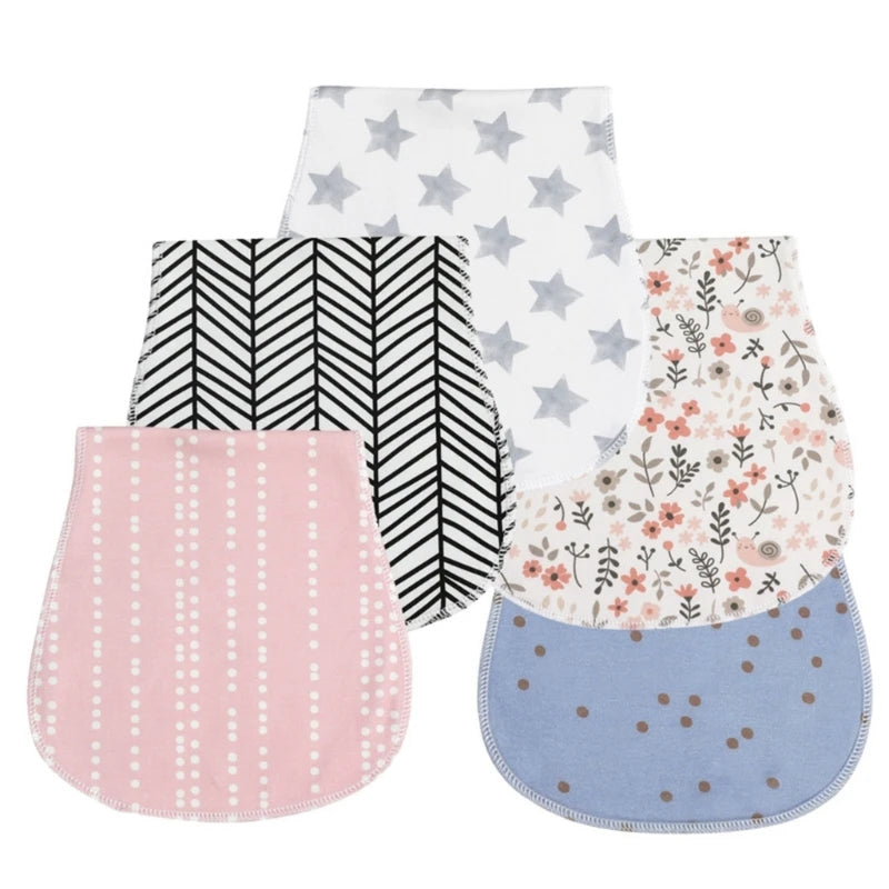 Paños de Bebé de 2 Capas, Baberos Absorbentes para Recién Nacidos, Baberos de Algodón Suave para Bebés, Regalo para Baby Shower