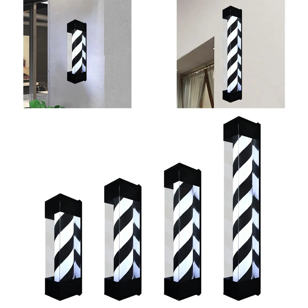 Luz de poste de peluquero, señales giratorias de peluquería, lámpara de peluquería giratoria LED de luz de barbería,