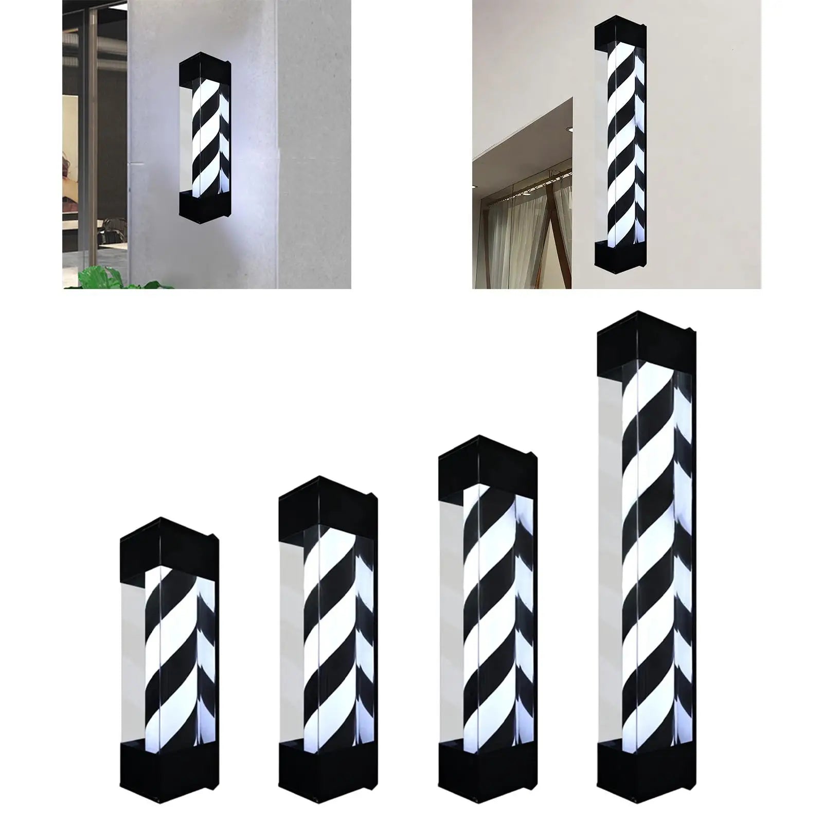 Luz de poste de peluquero, señales giratorias de peluquería, lámpara de peluquería giratoria LED de luz de barbería,