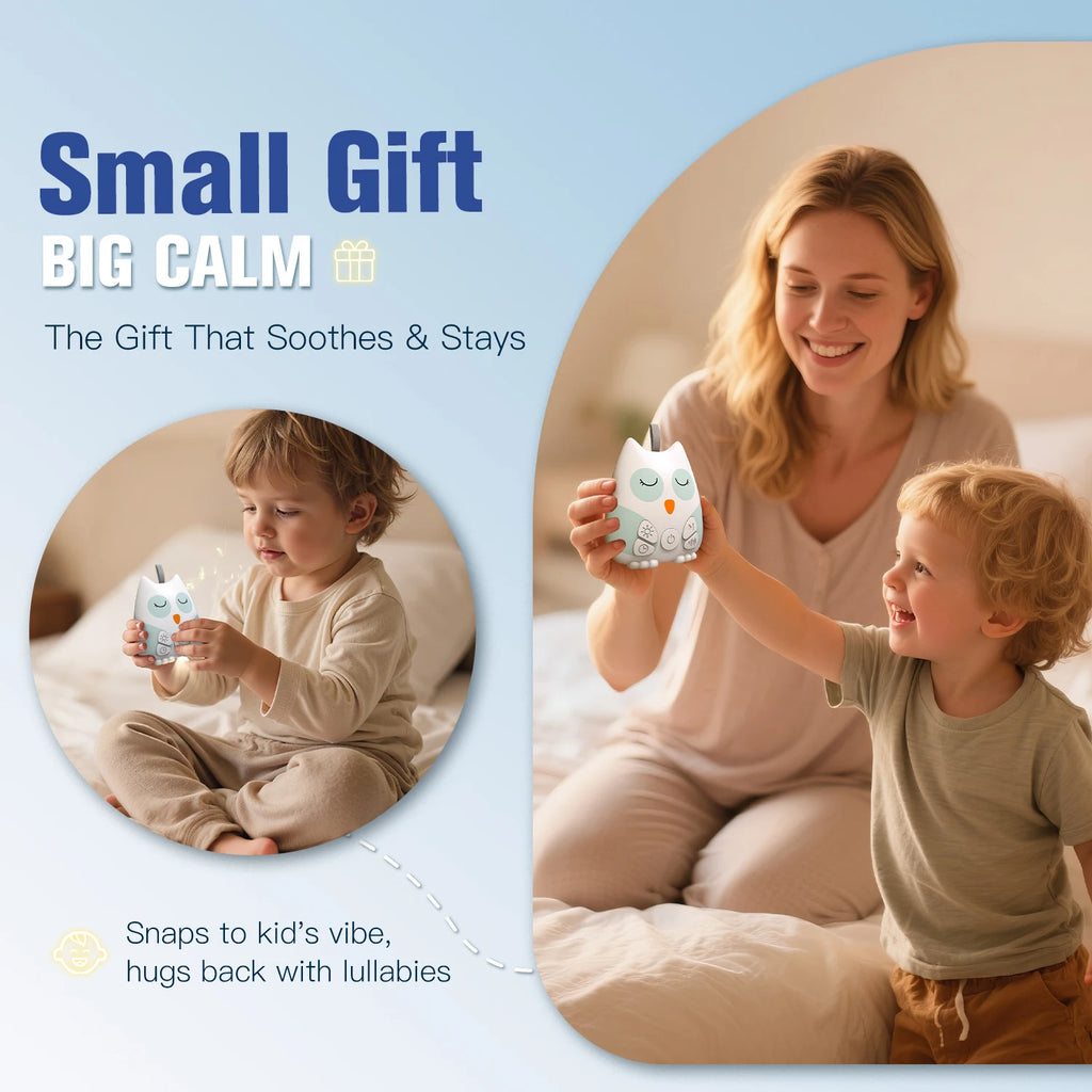 Máquina de Ruido Blanco Portátil, Asistente de Sueño para Bebés, Detección Inteligente de Llanto, 15 Sonidos Relajantes, Luz Nocturna, Temporizador, Regalo para Baby Shower