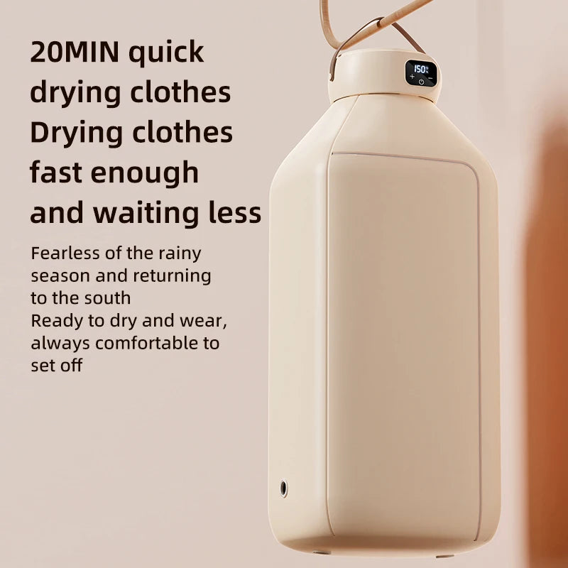 Secador eléctrico portátil, secador multifuncional, plegable, temporizado, secado rápido, bajo ruido, calefacción de aire caliente, cuidado de la ropa, Mini secador