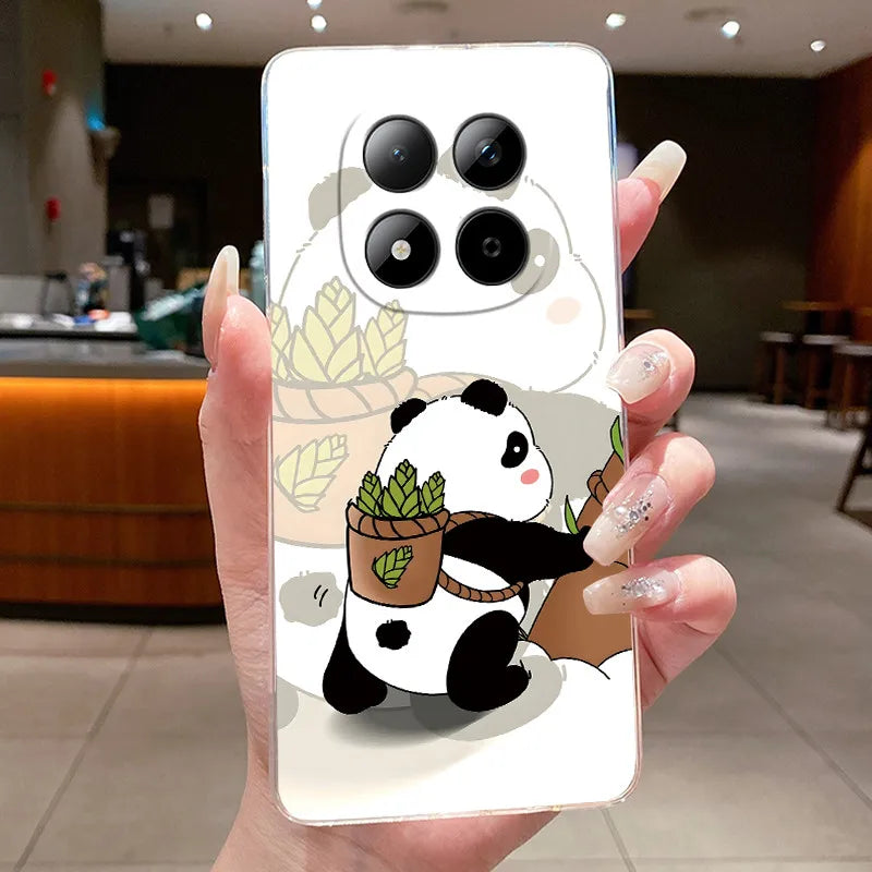 Funda para Teléfono Xiaomi Redmi Note 15 Pro 4G, Carcasa Protectora con Diseño de Lazo de Mariposa, Transparente, de Silicona TPU Suave
