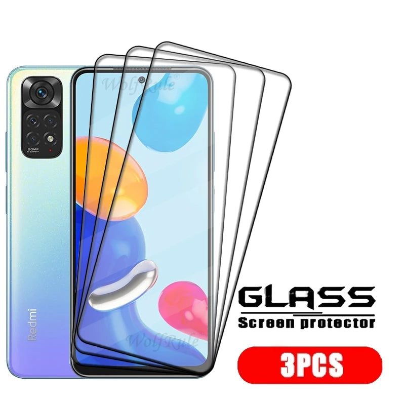 4/3/2/1 Uds cubierta completa de cristal para Redmi Note 11 cristal Xiaomi Redmi Note 11 vidrio 9H HD Protector de pantalla Redmi Note 11 Pro Plus 11S