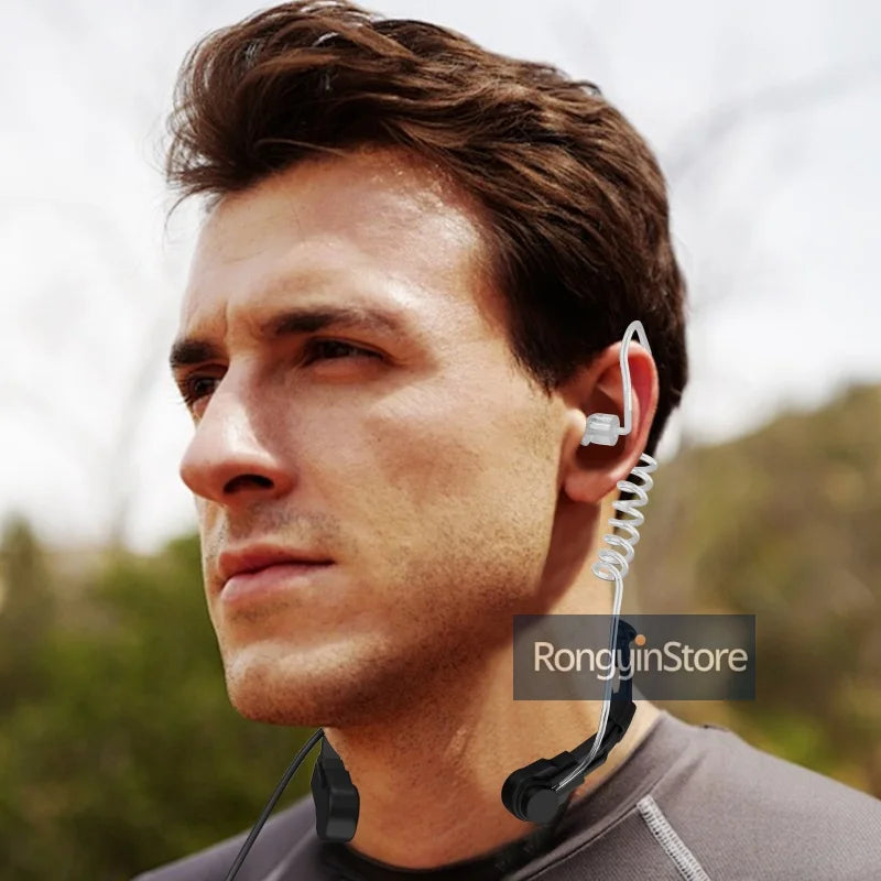 Baofeng Walkie Talkie micrófono de alta resistencia U94 PTT cuello micrófono de garganta auricular Radio Nato auriculares tácticos para Radios Kenwood HYT