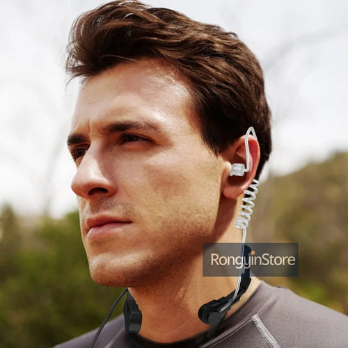 Baofeng Walkie Talkie micrófono de alta resistencia U94 PTT cuello micrófono de garganta auricular Radio Nato auriculares tácticos para Radios Kenwood HYT