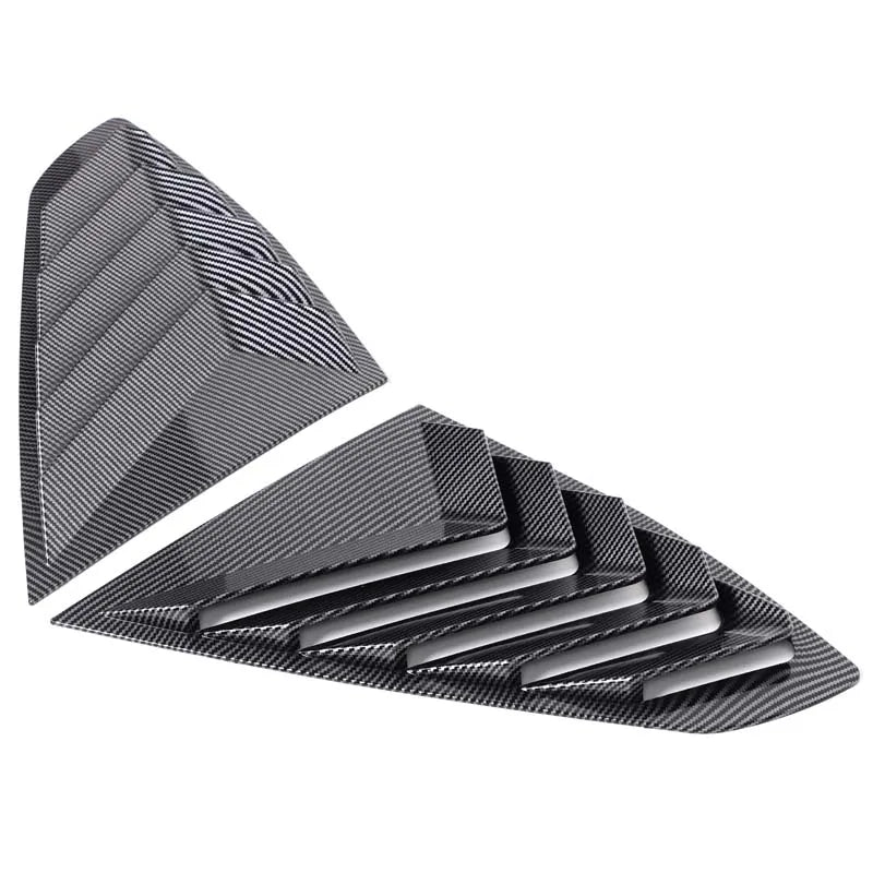 WoeFor 2020-2024 BMW Serie 4/i4 G22 persianas triangulares traseras ABS negro piano, accesorios de modificación exterior para coche, juego de 2 piezas