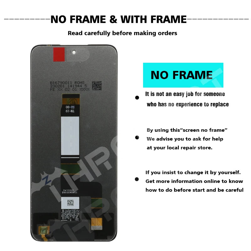 6,79 ''alta calidad para Xiaomi Redmi 12 LCD 23053RN02A pantalla táctil Panel digitalizador para Redmi12 reemplazo de la pantalla