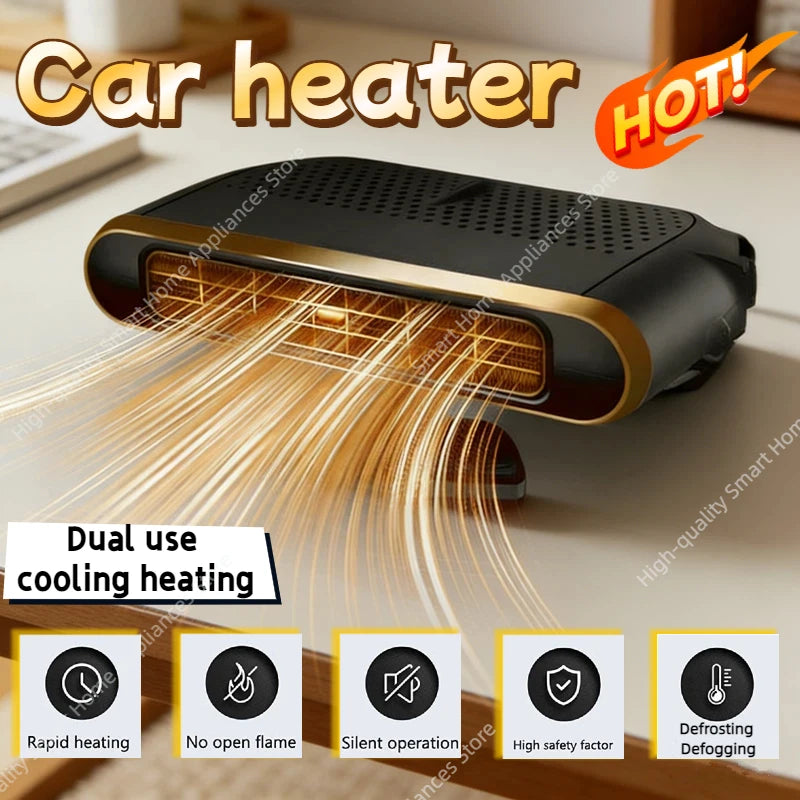Calentador de aire para coche eléctrico de 200W, ventilador enfriador de aire portátil de 12V, descongelador, ventilador de calefacción, secador, accesorios desempañantes para parabrisas 2026
