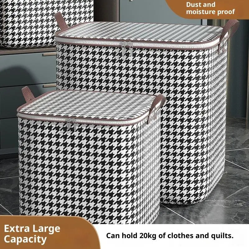 Caja de almacenamiento de ropa de gran tamaño con cubierta, cesta de lavandería grande, bolsa organizadora para bebé, plegable