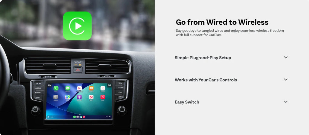 Ottocast Cabin Care Adaptador inalámbrico CarPlay Cámara para coche de bebé 1080P HD 150 °   Monitor de asiento trasero de visión nocturna gran angular para automóvil 98%