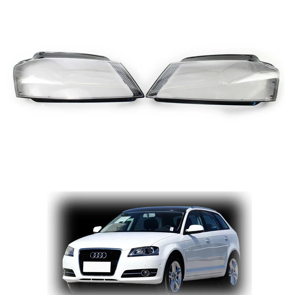 Para Audi A3 8P S3 RS3 2008 2009 2010 2011 2012 carcasa de repuesto lente de faro de coche cubierta de pantalla de lámpara