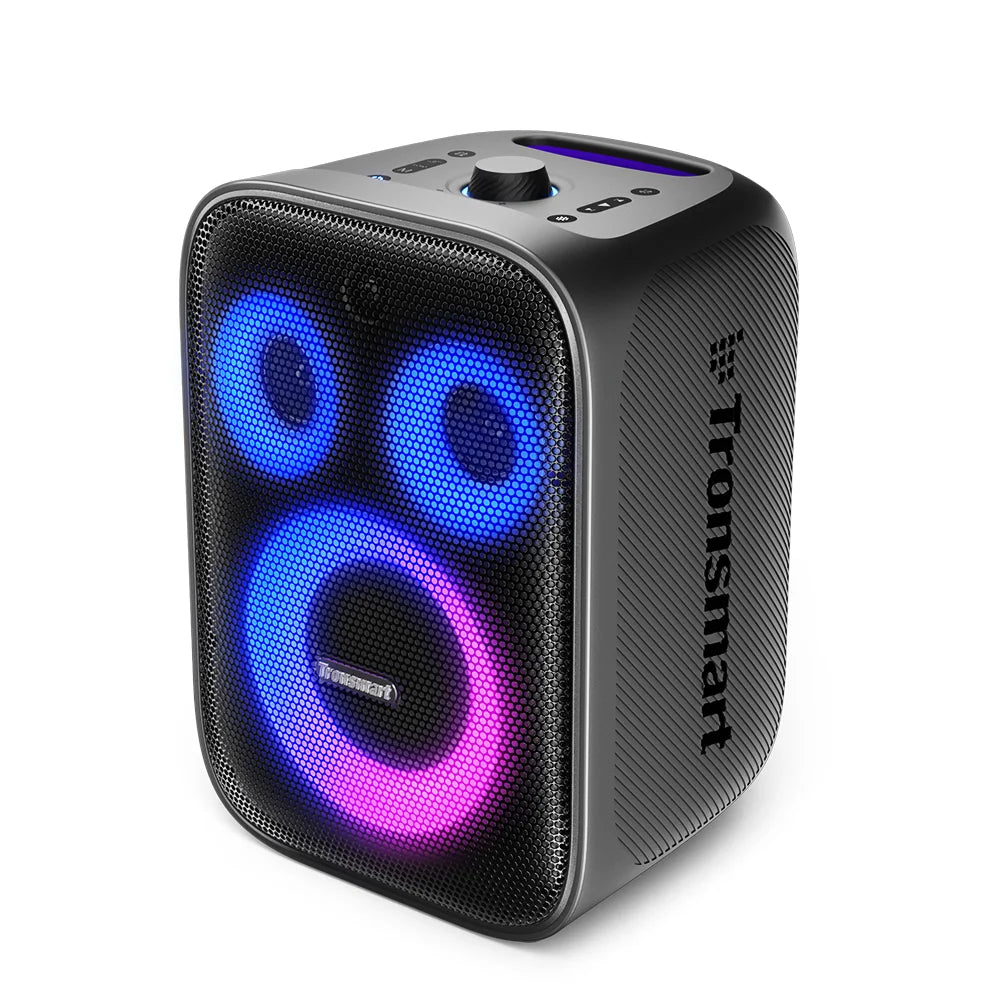Tronsmart bocina bluetooth Halo 200 altavoz bluetooth potente Altavoz de fiesta potente Bluetooth con 120 W, sistema de sonido de 3 vías, entrada de micrófono y guitarra con cable, control de aplicaciones