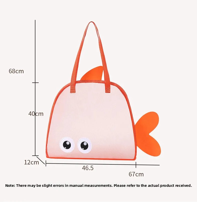 Bolsa de playa bonita de gran capacidad, juguete de excavación de arena, bolsa de malla plegable portátil para viajes en la playa, almacenamiento de deportes al aire libre, novedad de 2025