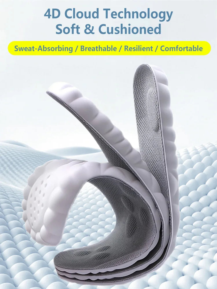 Plantillas deportivas de látex, almohadillas suaves para zapatos de alta elasticidad, desodorante ortopédico transpirable, cojín de absorción de impacto, plantilla de soporte para arco