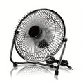 Ventilador de escritorio eléctrico USB portátil de escritorio de 4/6/8 "con 2 velocidades ajustables, 4 aspas para un fuerte flujo de aire y 360 °   Ángulo ajustable