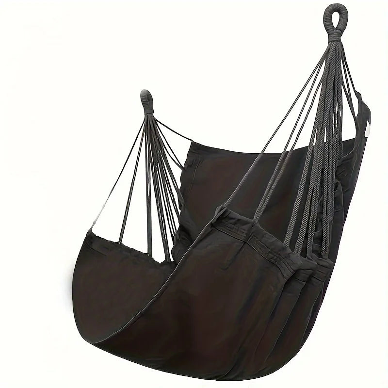 Hamaca de tela de ocio, silla columpio para exteriores, hamaca para dormitorio, hamaca antivuelco (con bolsa de almacenamiento, 1 ud.
