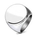 Anillo redondo con foto personalizada, anillos de acero inoxidable grabables gratis, joyería con nombre y logotipo personalizado para hombre, regalo conmemorativo familiar