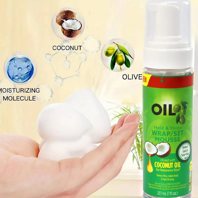 Mousse para el cabello con Control del Frizz, estilos ondulados, trenzas de Mousse, espuma hidratante de 100Ml, ratón para peinar el cabello con barra de cera para el cabello para trenzas