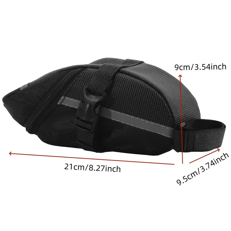 Bolsa de nailon para bicicleta, asiento de almacenamiento impermeable para sillín de bicicleta de montaña, bolsa de herramientas trasera, accesorios para ciclismo al aire libre