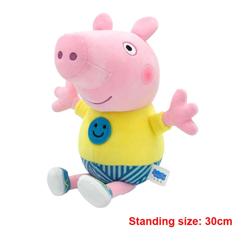 30cm Original Peppa Pig juguetes de peluche George Eddie Bear Mr dinosaurio figura de Anime juguetes de peluche niños juguete de regalo de Navidad