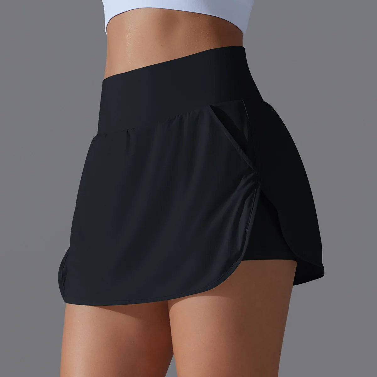 Falda Deportiva de Yoga para Mujer 2 en 1, Falda de Tenis y Bádminton con Pantalones Cortos, Cintura Alta, Transpirable, Falda Deportiva para Fitness, Golf y Atletismo