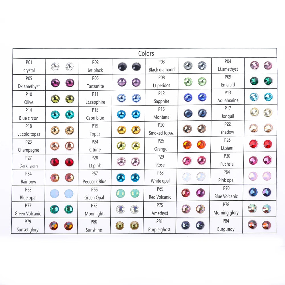 Diamantes de imitación de fijación en caliente para ropa de tela, cristal superbrillante, mejor calidad, DMC
