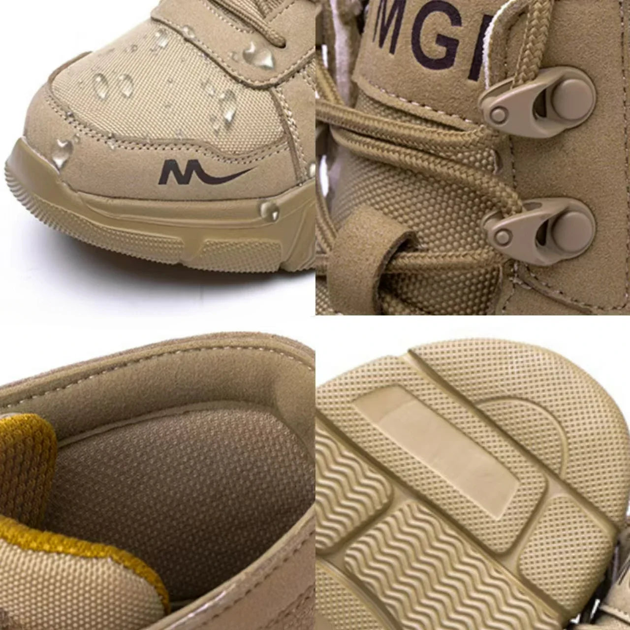 Botas de seguridad indestructibles para hombre, zapatos cómodos con punta de acero, zapatillas antigolpes a prueba de pinchazos, botas de trabajo antideslizantes para hombre