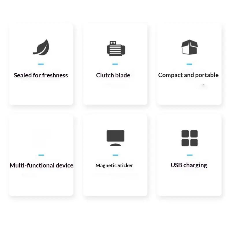 Mini Sellador de Alimentos Portátil, Recargable por USB, Sellador de Bolsas para Almacenamiento de Alimentos, Dispositivo Portátil para Mantener la Frescura