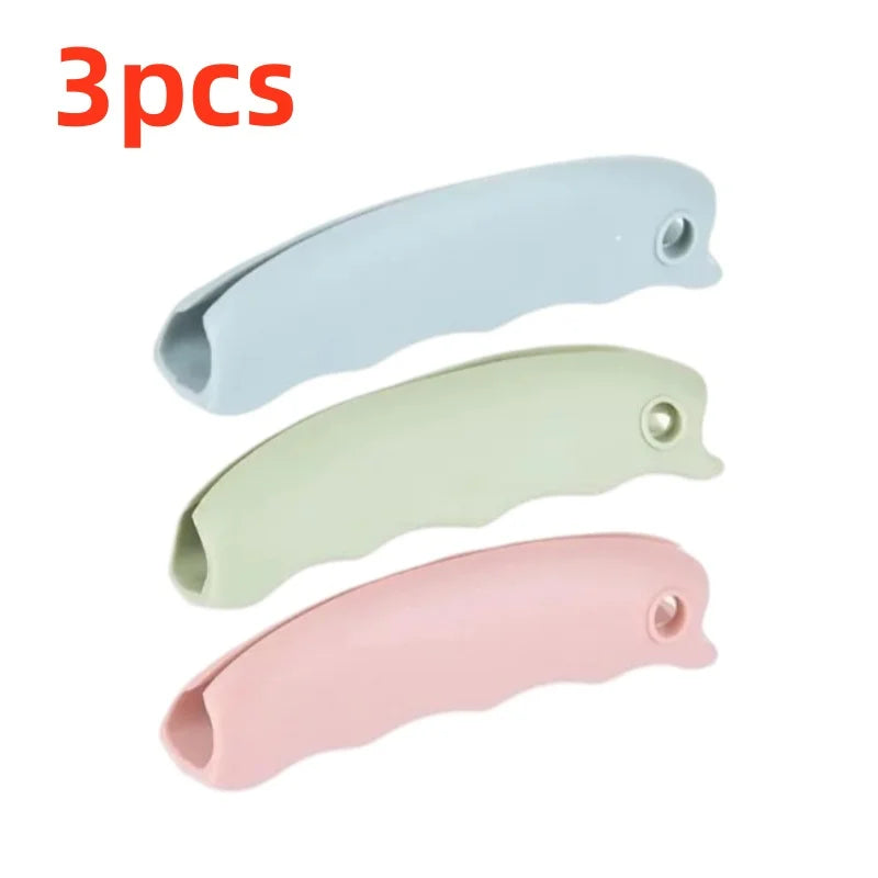 Soporte para bolsa de compras con asas acolchadas, asas de silicona para sujetar a compras, protección antideslizante para las manos, utensilios de cocina
