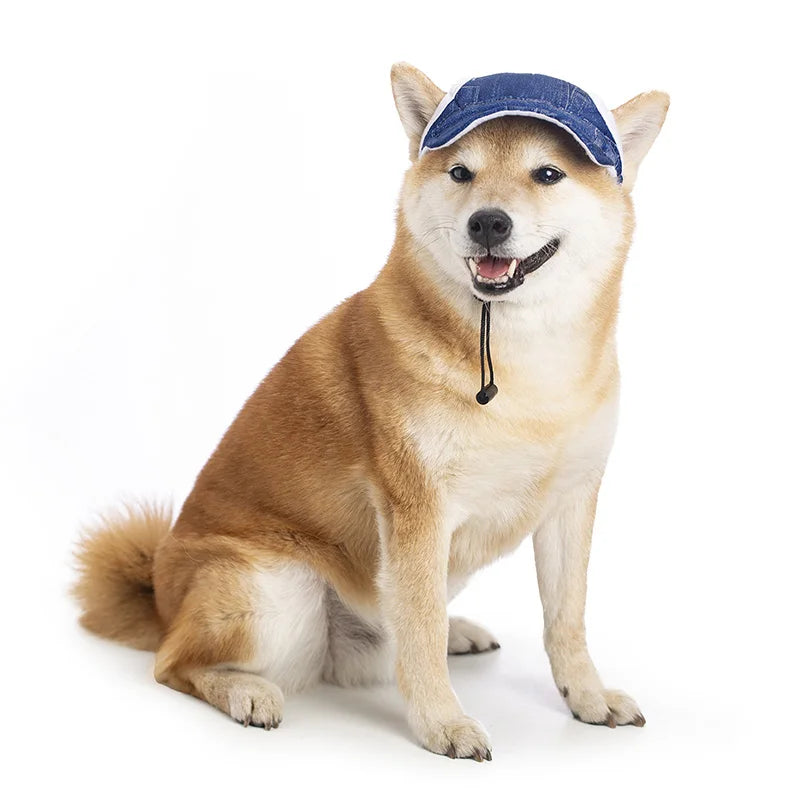 Gorra de béisbol ajustable para perros, sombrero protector solar para perros con orificios para las orejas, gorra para mascotas al aire libre para perros, sombrero para cachorros, accesorios para perros