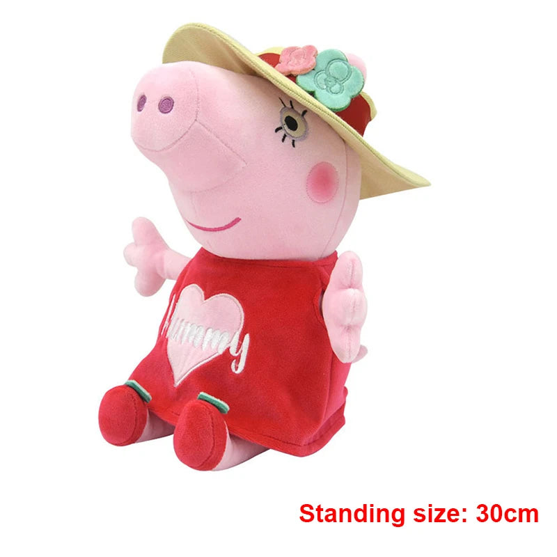 30cm Original Peppa Pig juguetes de peluche George Eddie Bear Mr dinosaurio figura de Anime juguetes de peluche niños juguete de regalo de Navidad