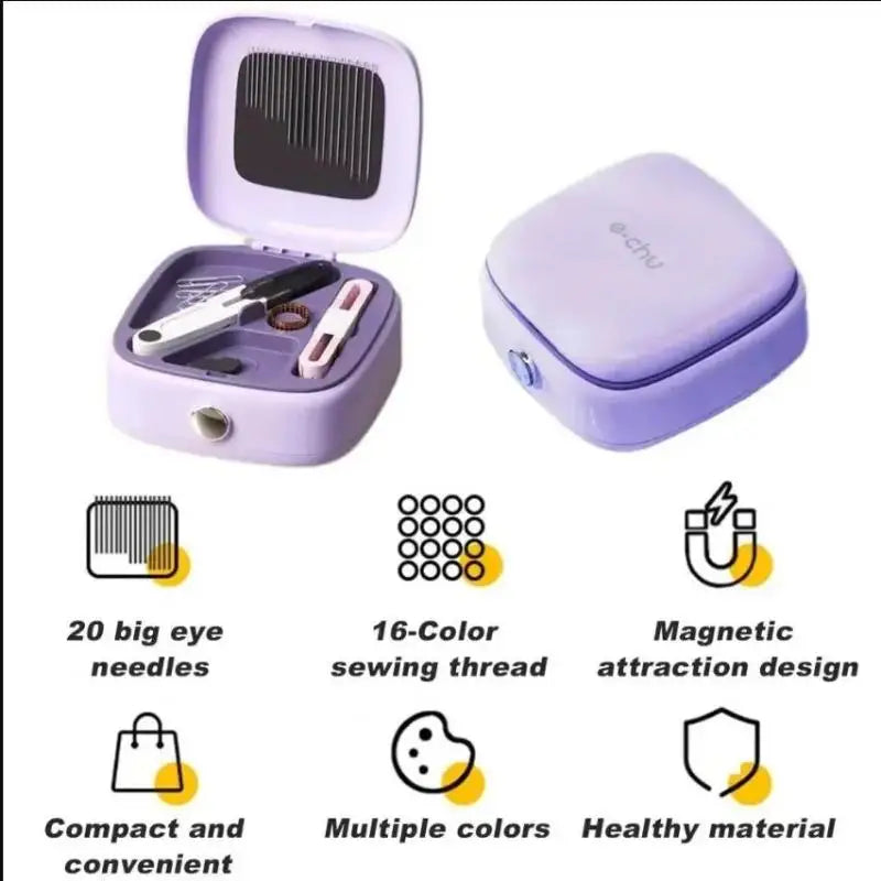 Mini kit de costura magnético, kit de aguja y hilo, suministros y accesorios de costura